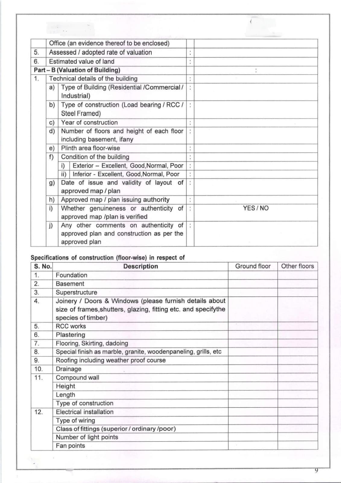 Valuation report page 3