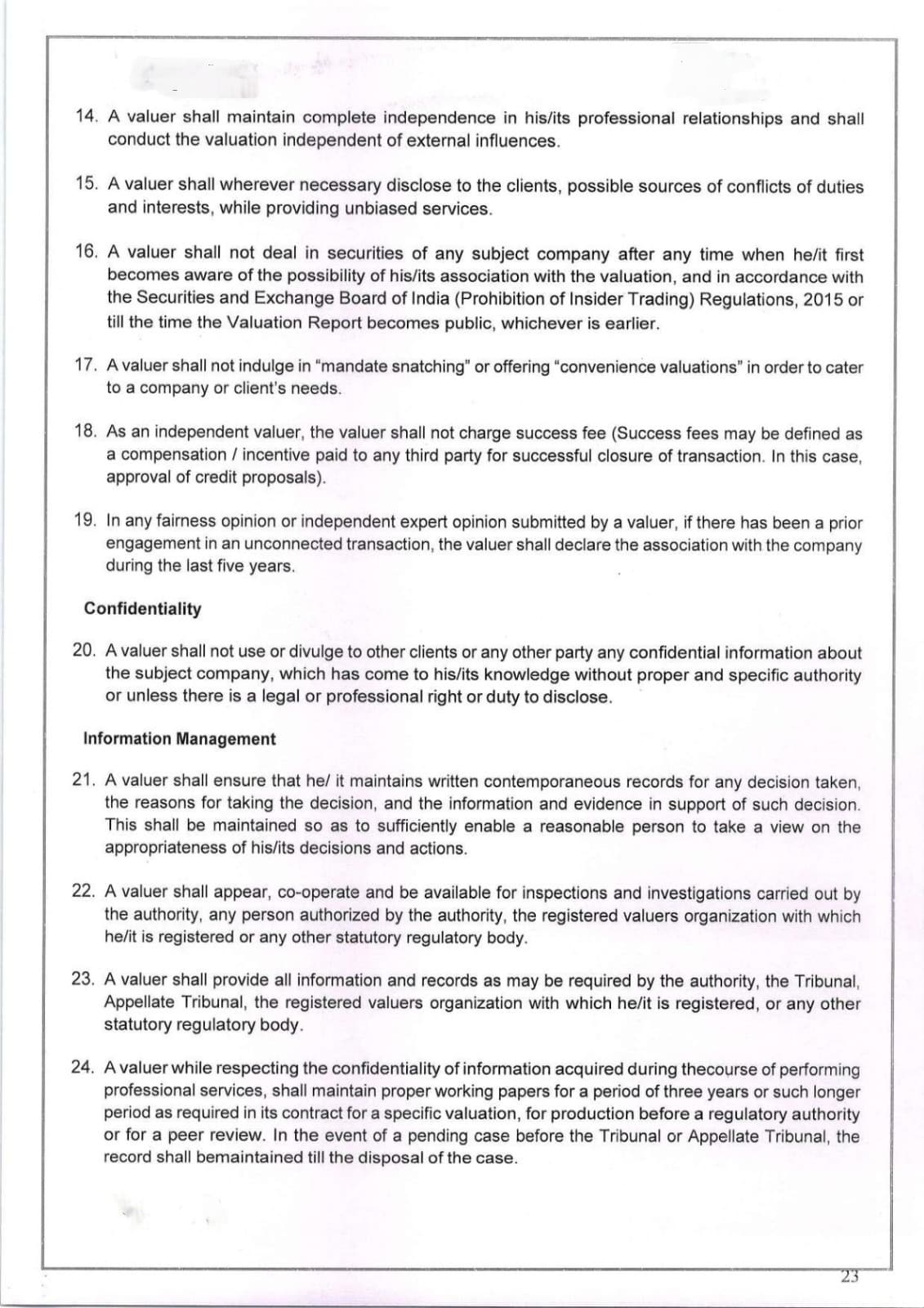 Valuation report page 8